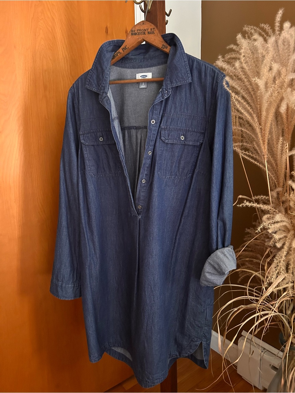 Old Navy Classic Dark Indigo Denim Tunic Shirt / Dress